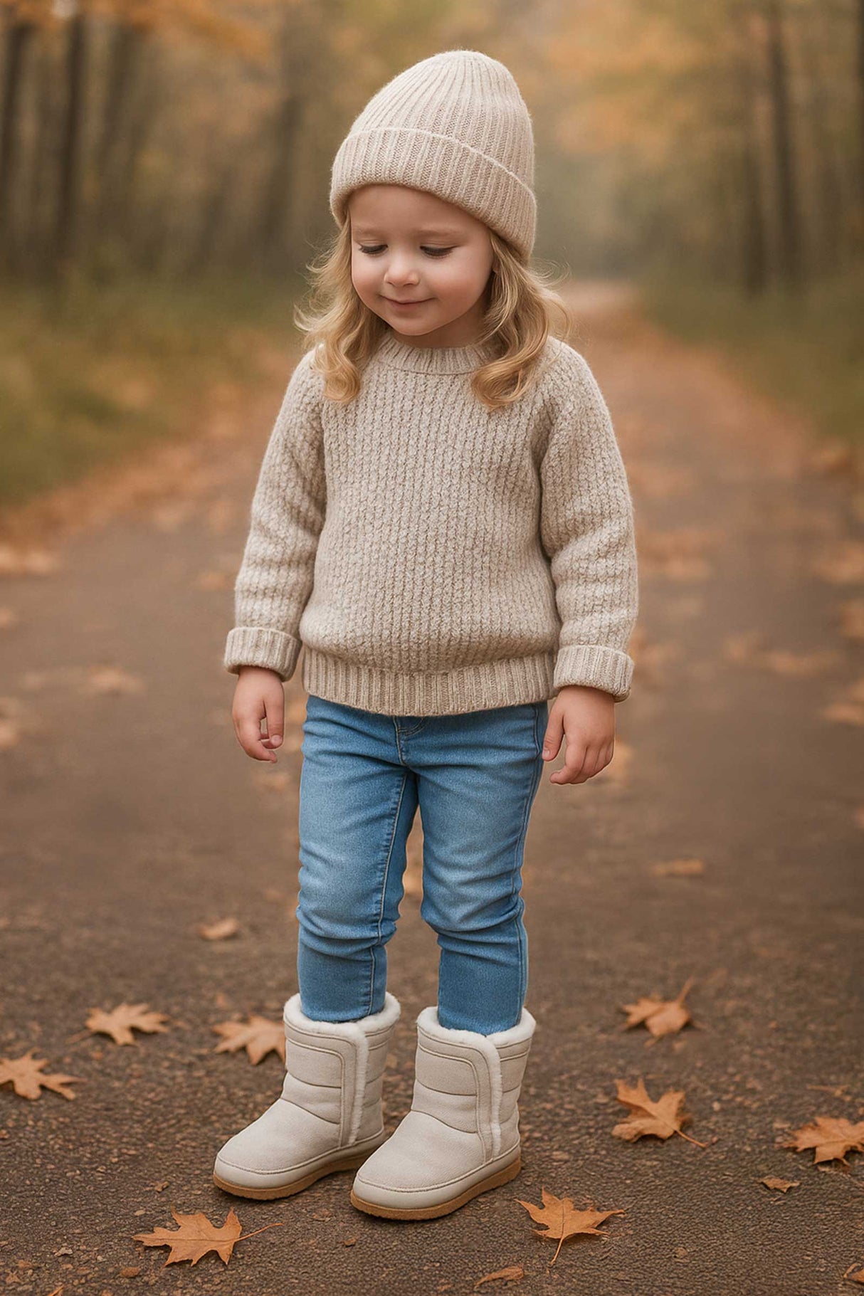 Cozy Cuff Soft Sole Boots Taupe by Robeez