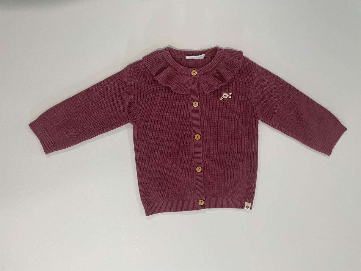 Baby Girls Cardigan- Burgundy by Babyface