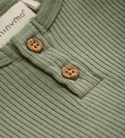 Ribbed Bodysuit in Sea Spray by Minymo