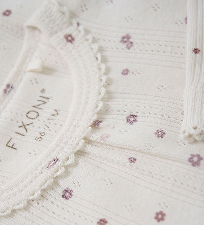 Bodysuit l/s - Pointelle - Eggnog by Fixoni