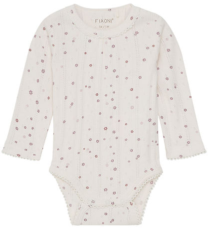 Bodysuit l/s - Pointelle - Eggnog by Fixoni