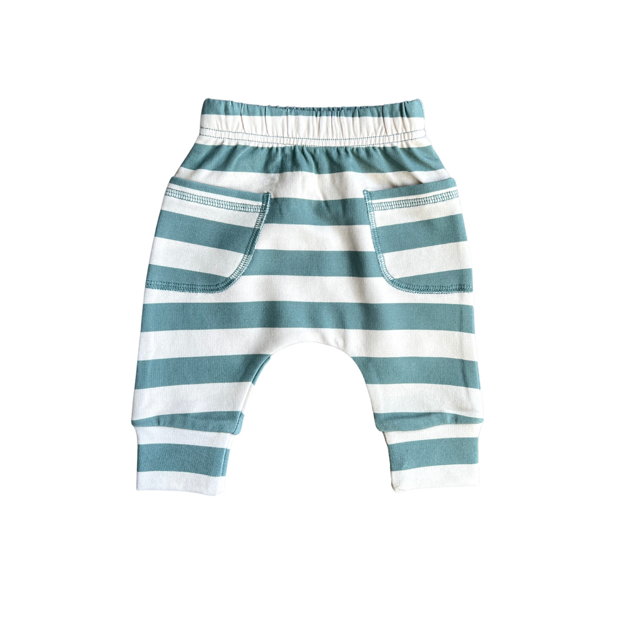 Baby Pocket Pants - Iceberg Stripe by babysprouts