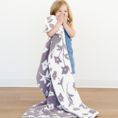 Double-Layer Bamboni Toddler Blanket- Pansy by Saranoni