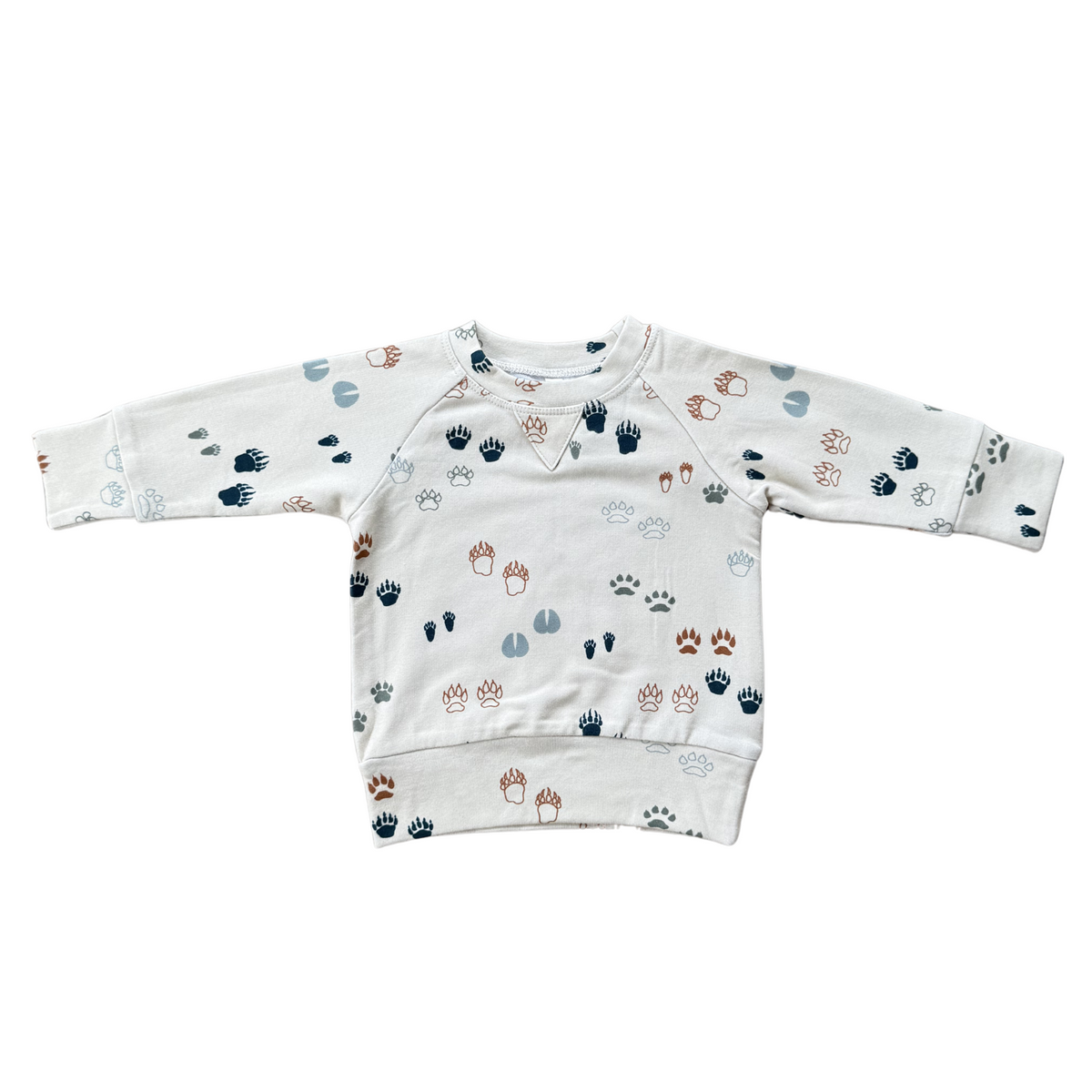 Boy's Raglan Sweatshirt- Footprints by babysprouts