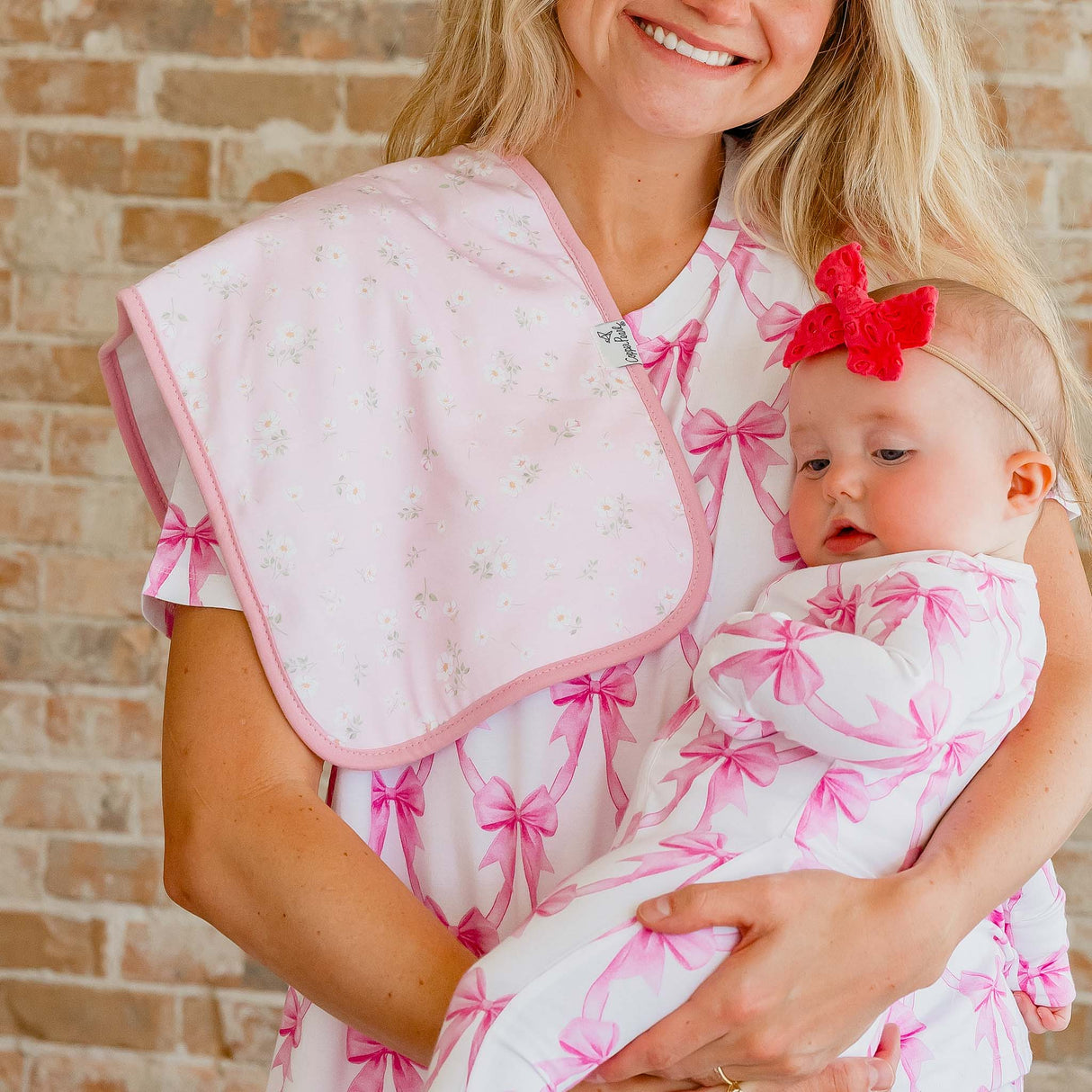 Premium Burp Cloths- Bow My Gosh by Copper Pearl