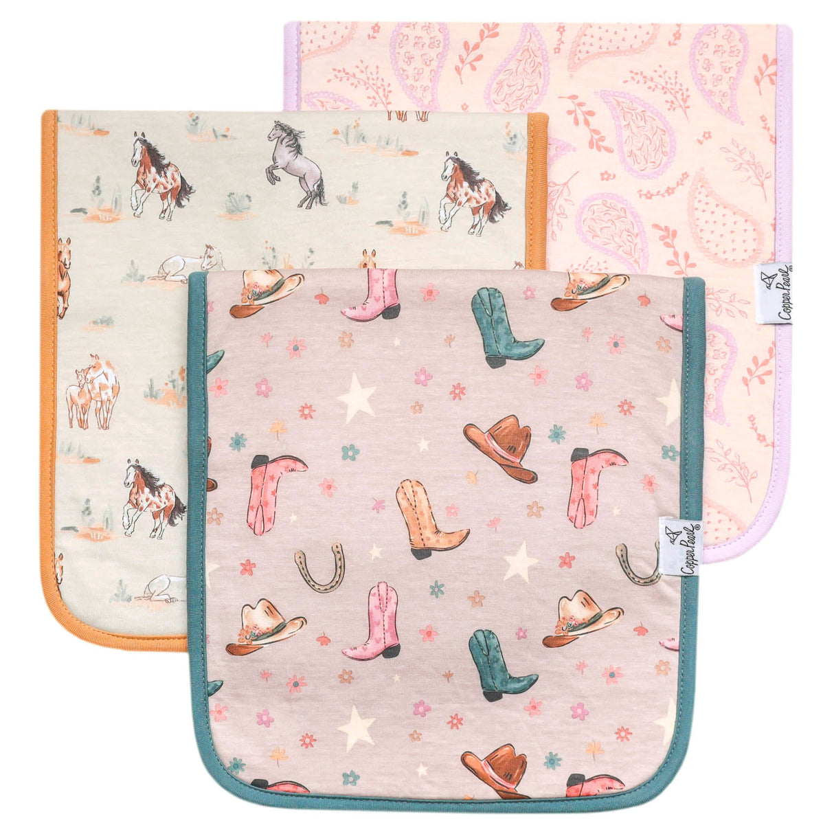 Premium Burp Cloths- Cheyenne by Copper Pearl