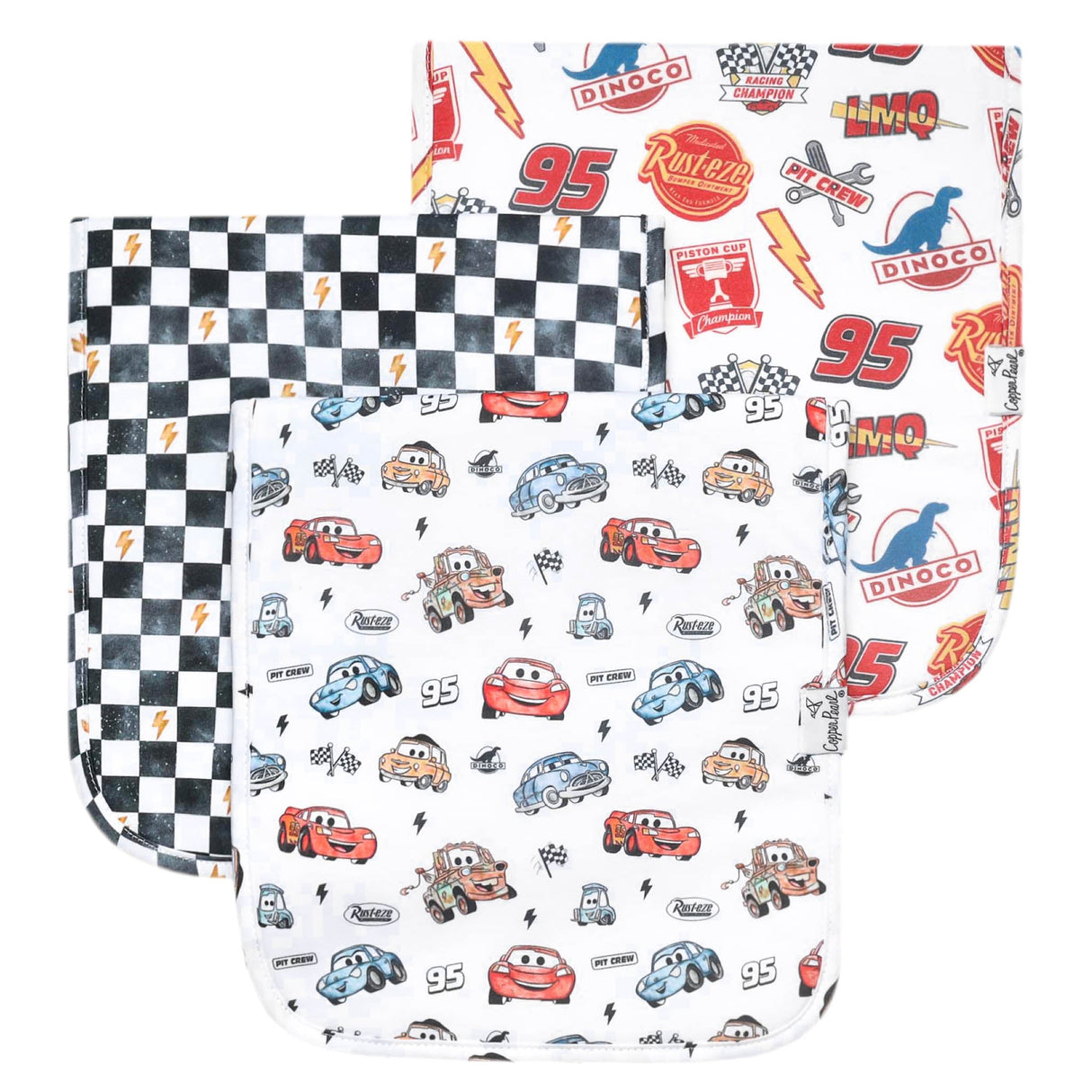 Premium Burp Cloths- Disney Pixar Cars by Copper Pearl