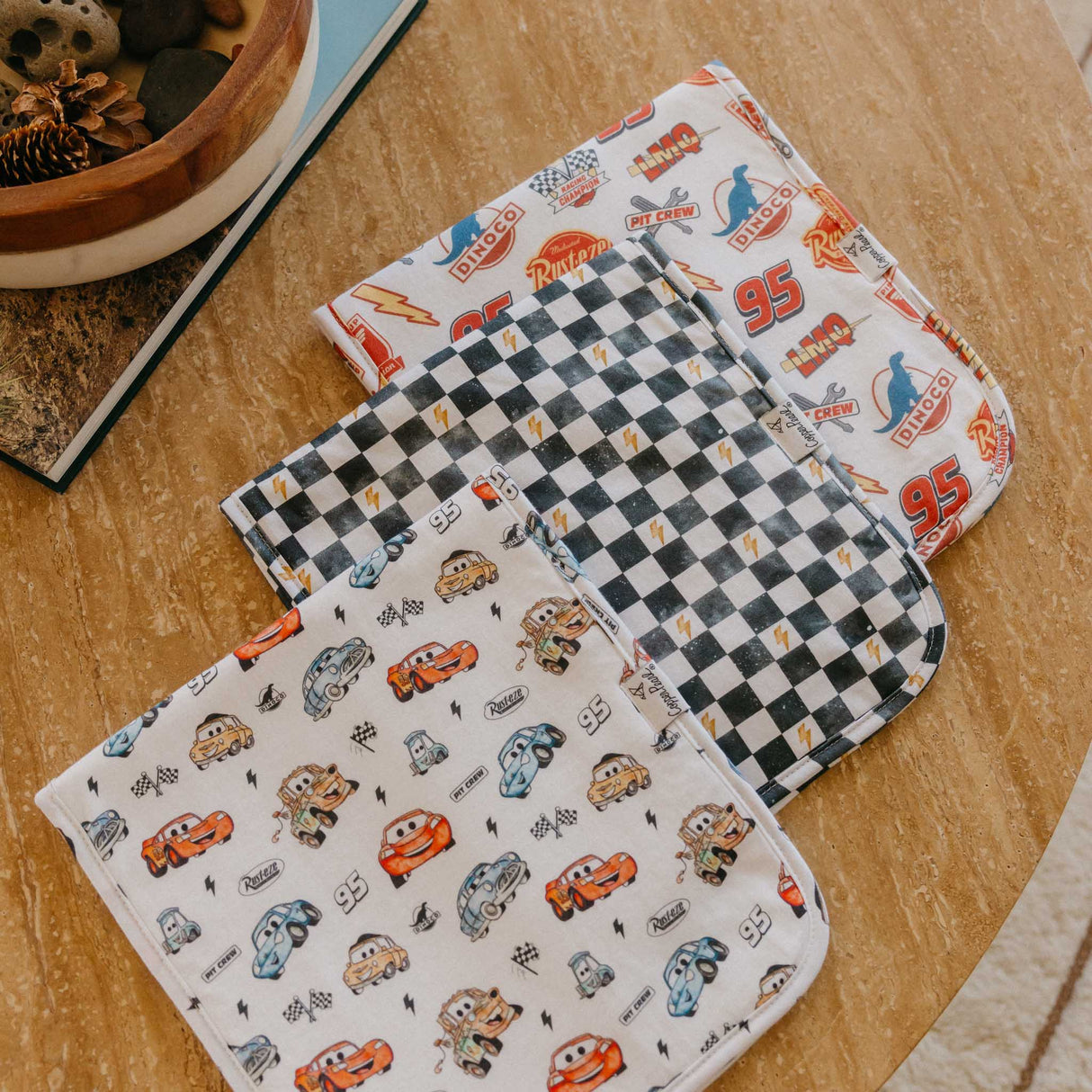 Premium Burp Cloths- Disney Pixar Cars by Copper Pearl