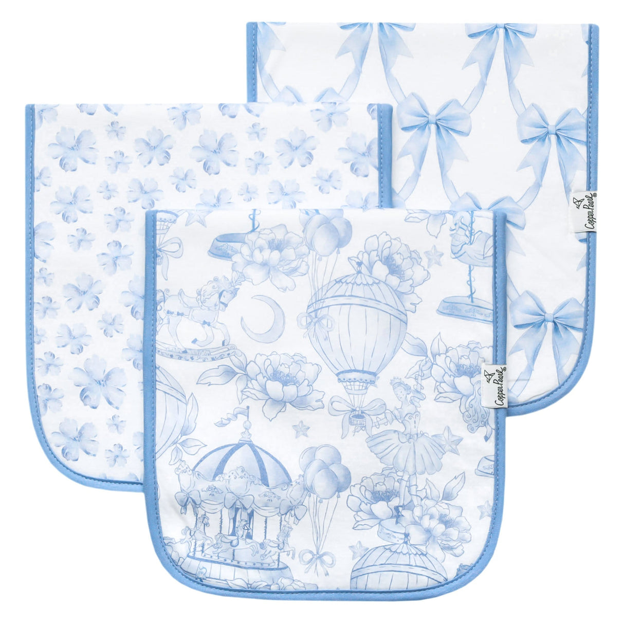 Premium Burp Cloths- Vintage Carnival by Copper Pearl