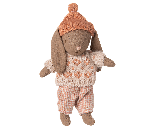 Winter bunny, Micro- Brown - Rose by Maileg