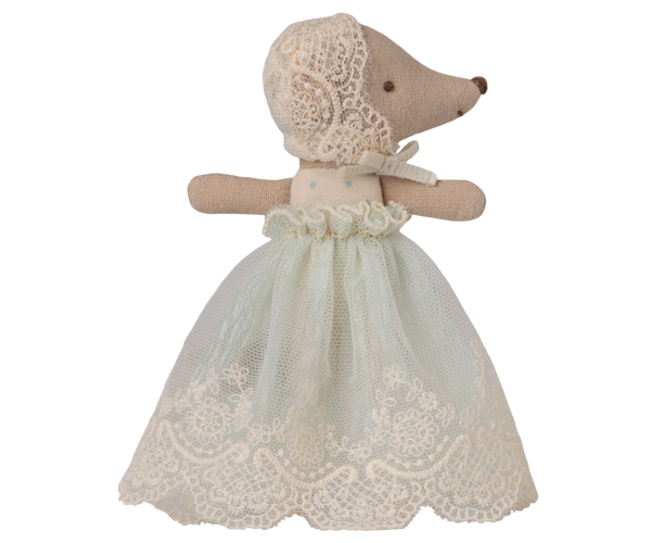 Baby mouse in gown - Mint by Maileg