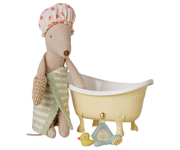 Bathtub set, Mouse - Yellow by Maileg