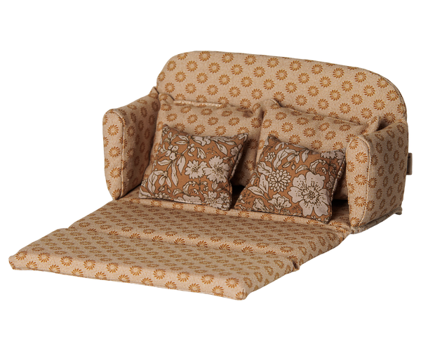 Sofa bed, Mouse, Large - Ocher by Maileg