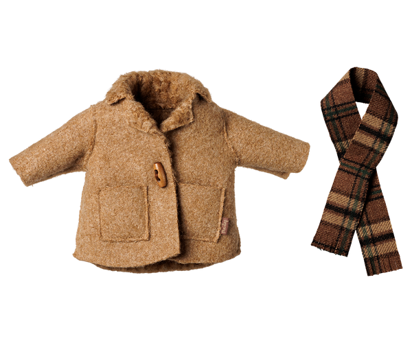 Jacket and scarf - Medium mouse by Maileg