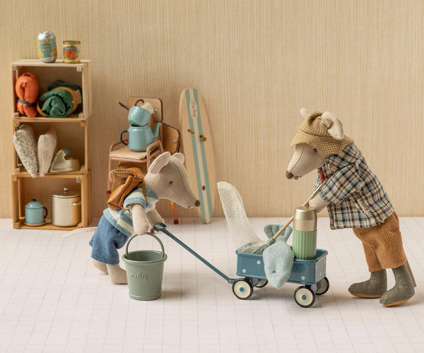 Wagon, Mouse - Blue by Maileg