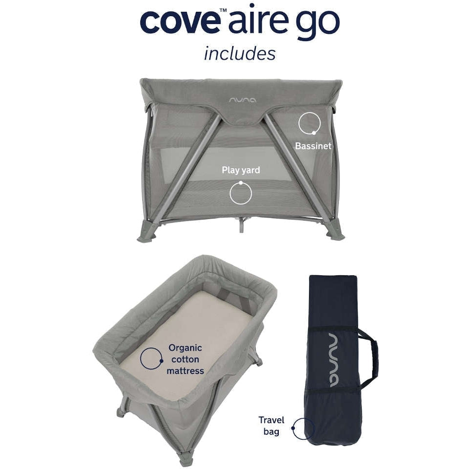 Nuna COVE Aire Go Playard + Bassinet