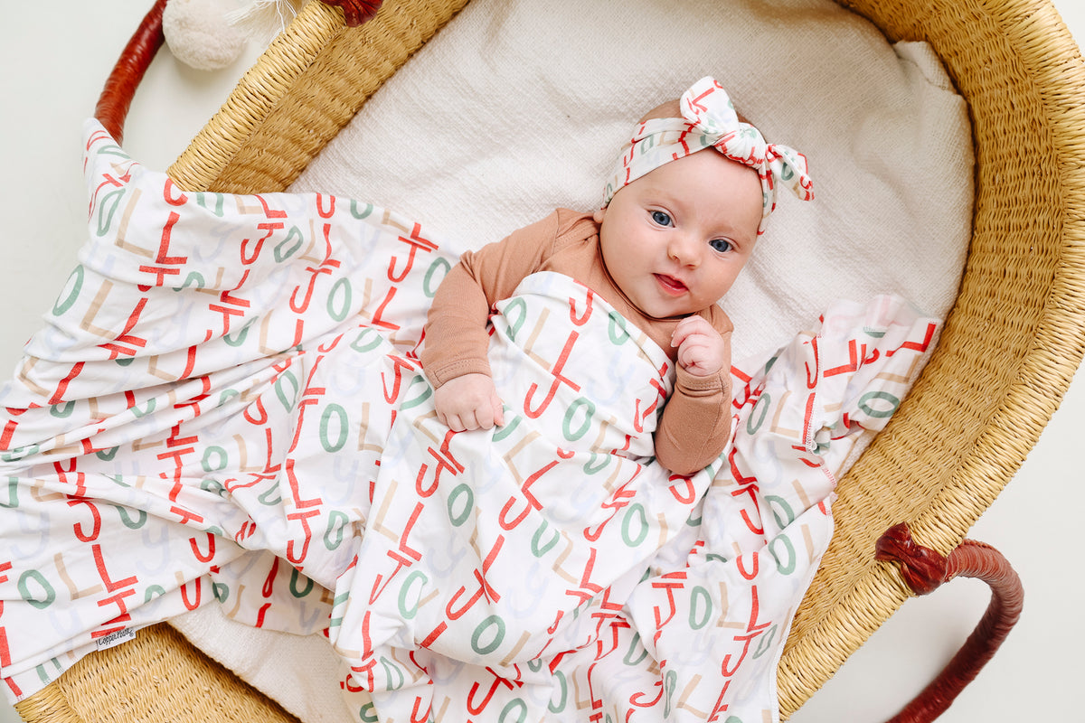 Knit Swaddle Blanket - Jolly by Copper Pearl
