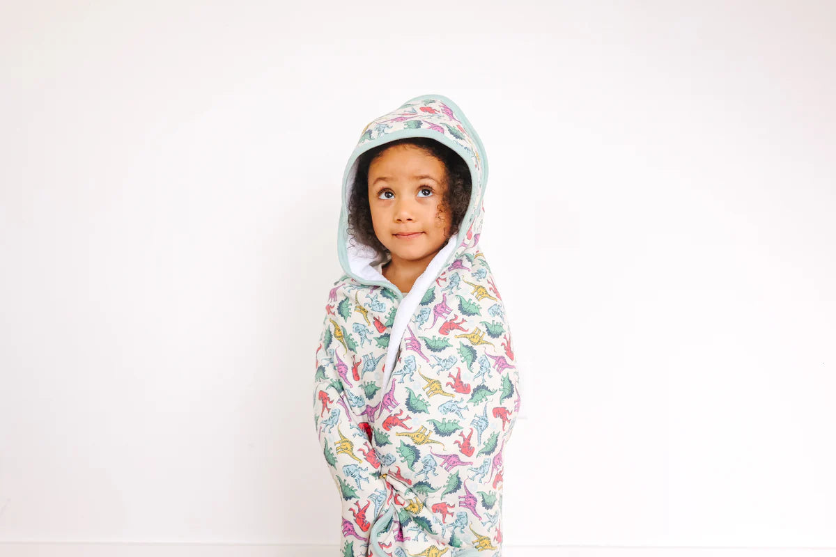 Premium Baby Knit Hooded Towel - Dinosaurs of Jurassic Park by Copper Pearl