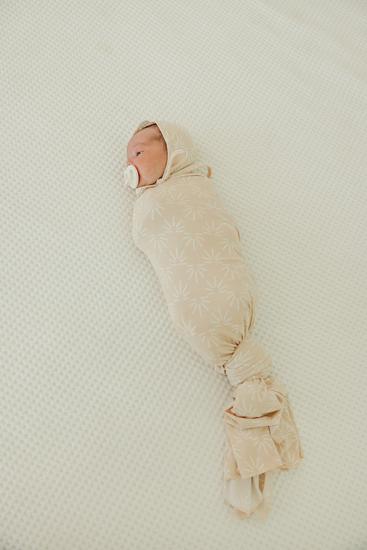 Knit Swaddle Blanket in Sol by Copper Pearl