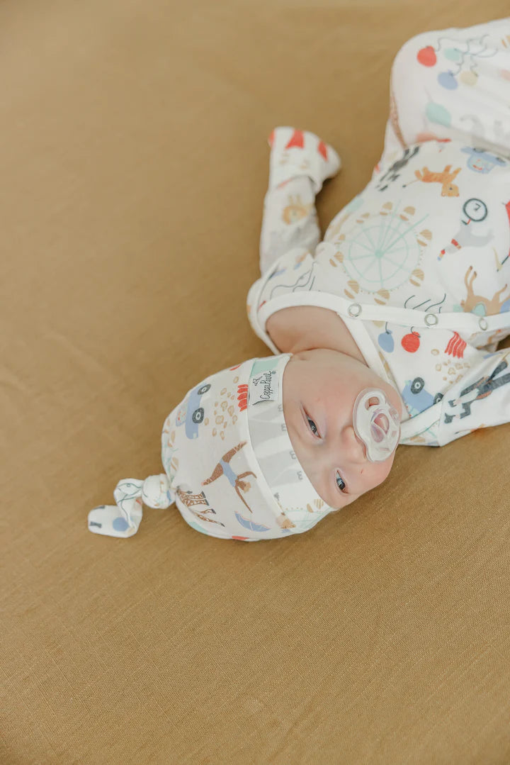Top Knot Hat 0-4M in Bailey by Copper Pearl
