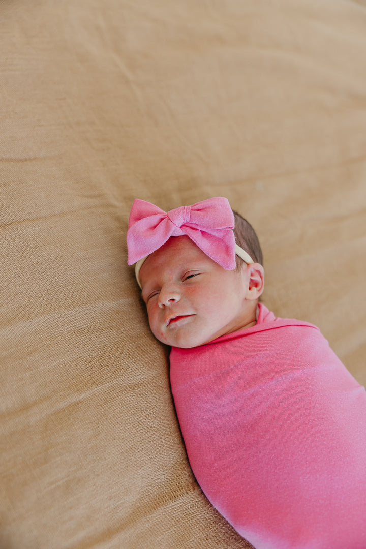 Classic Nylon Bow in Flamingo by Copper Pearl