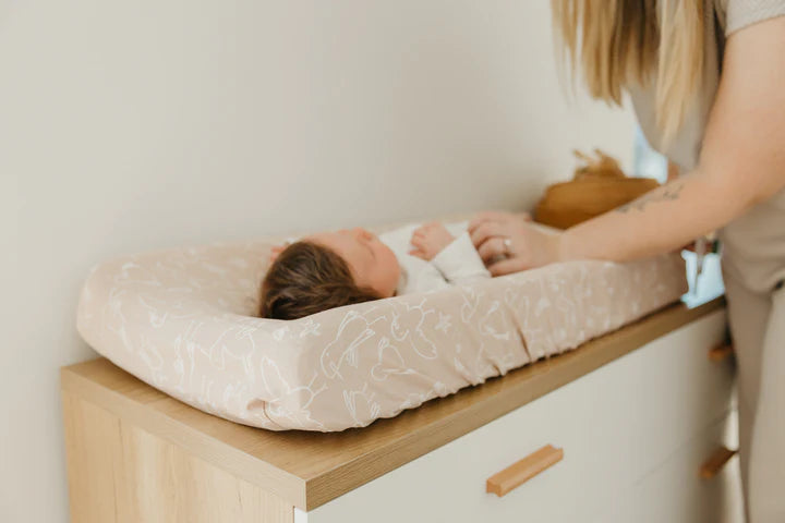 Premium Knit Diaper Changing Pad Cover in Sandy by Copper Pearl