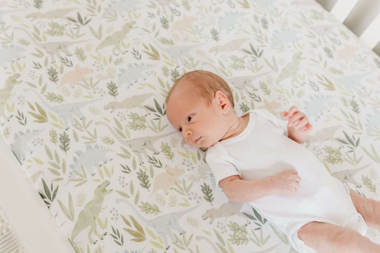 Premium Knit Fitted Crib Sheet - Rex by Copper Pearl