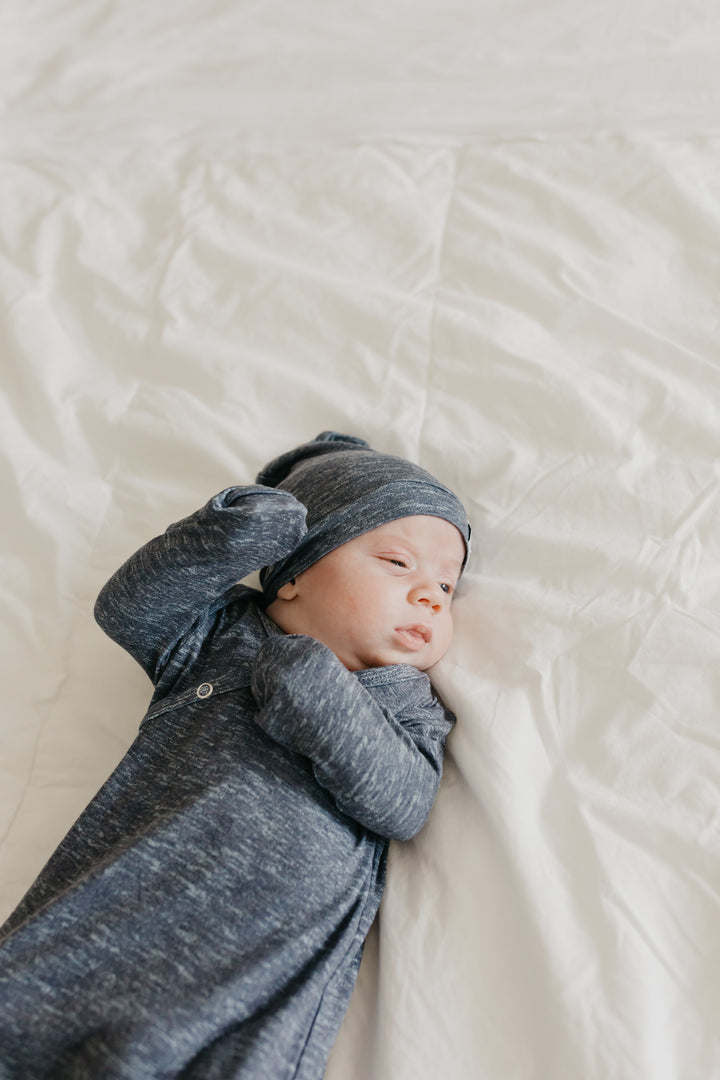 Top Knot Hat in Denim by Copper Pearl