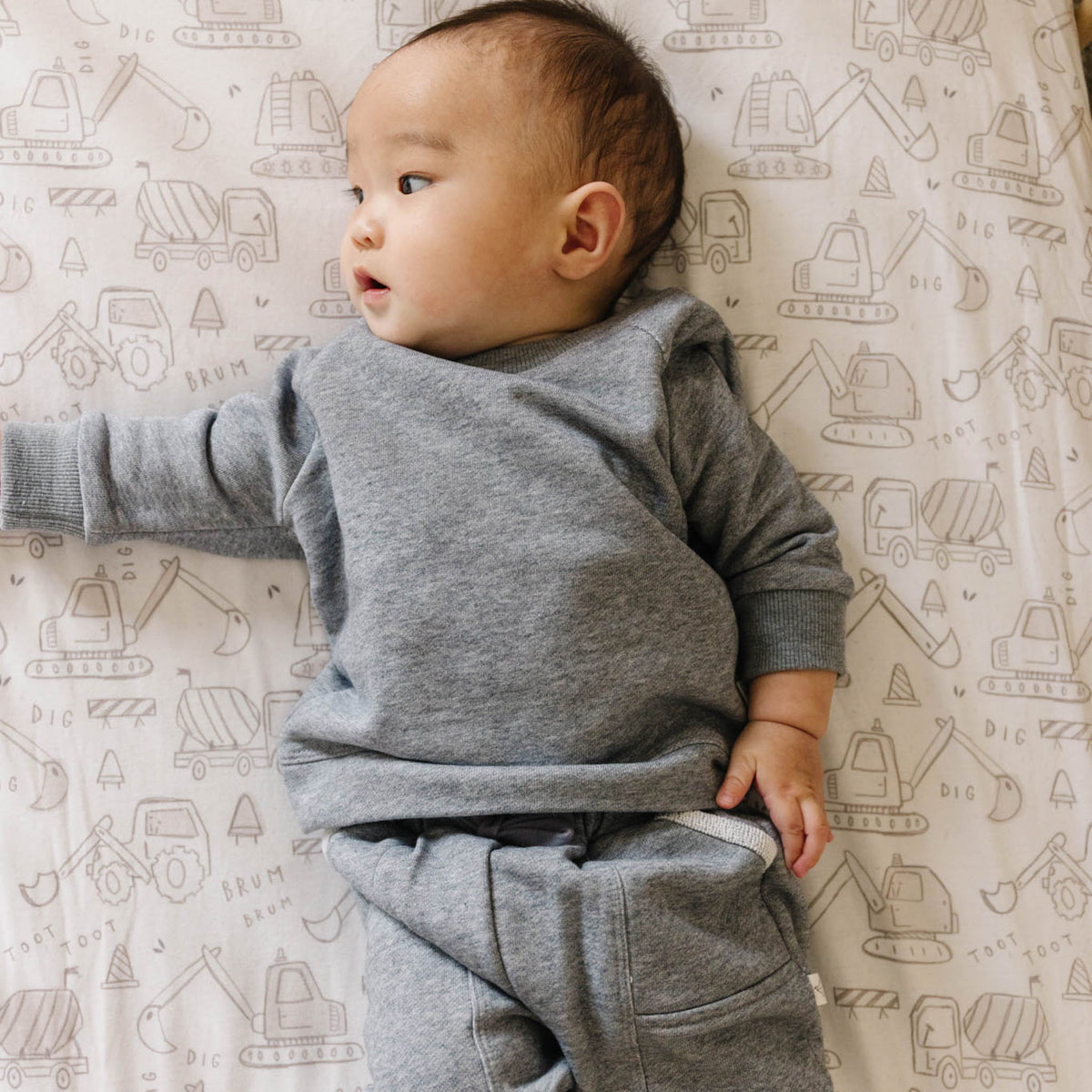 Premium Knit Fitted Crib Sheet- Gage by Copper Pearl