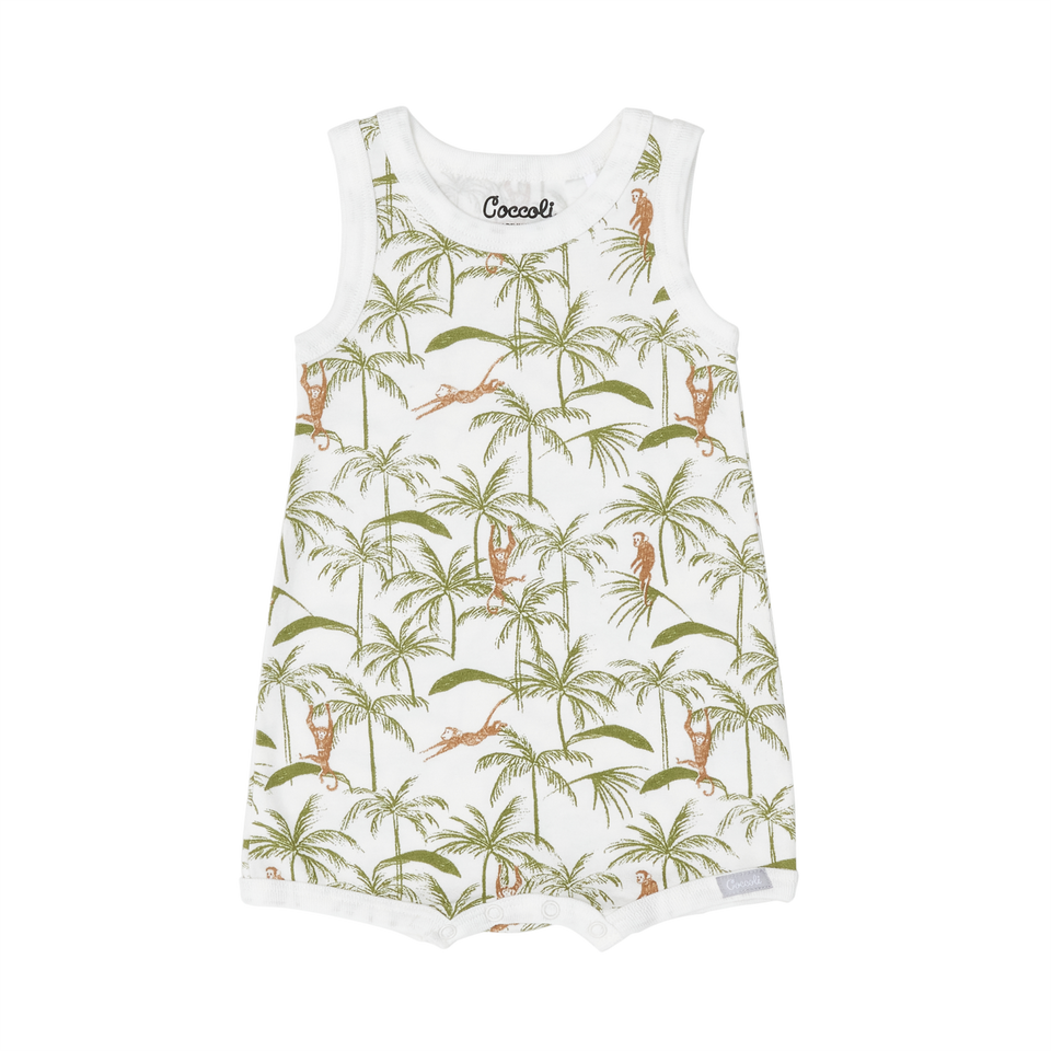 Tank Romper in Palm Monkey by Coccoli
