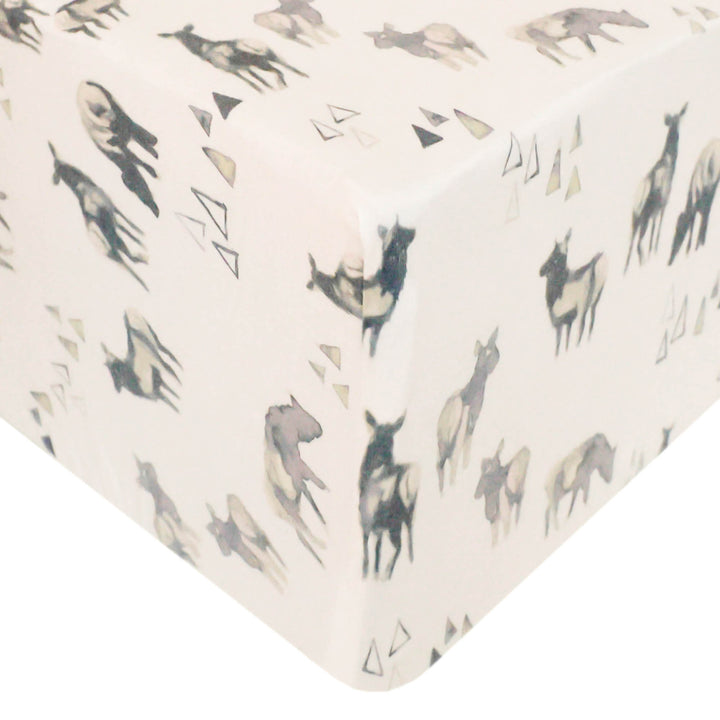 Premium Knit Fitted Crib Sheet - Cody by Copper Pearl