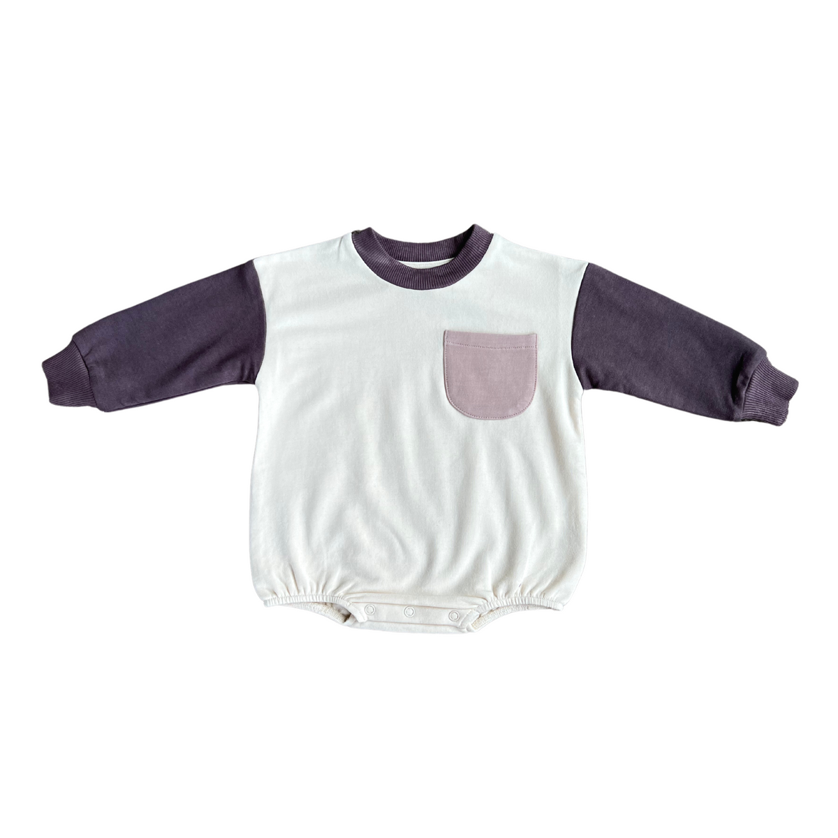 Colorblock Romper - Plum by babysprouts