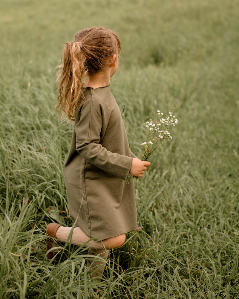 French Terry Pullover Dress- Harvest by Go Gently Nation