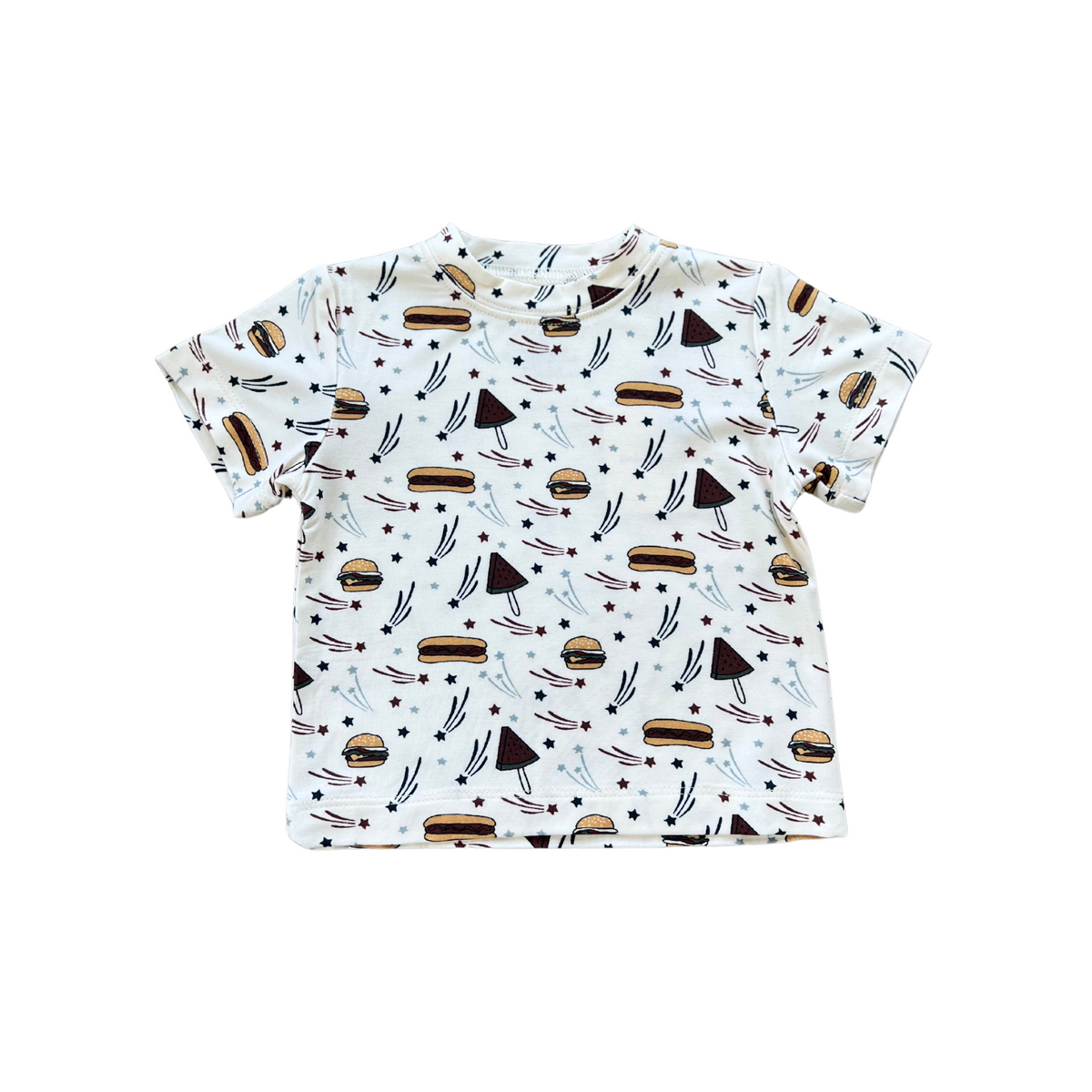 Boy's Short Sleeve Tee- Burgers 'N Dogs by Babysprouts