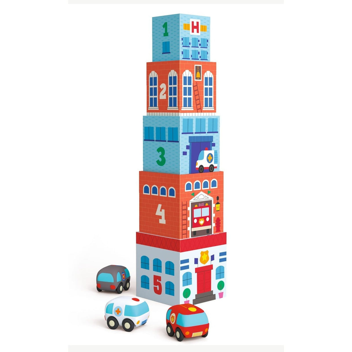 TopaniCar Nest and Stack + Vehicles by Djeco