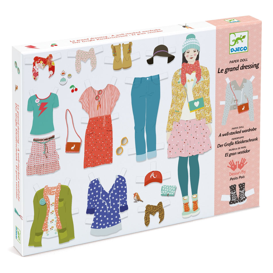 Le Grand Dressing Room Paper Dolls Activity Kit by Djeco