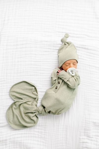 Collins Plush Knit Knotted Gown by Lou Lou + Company