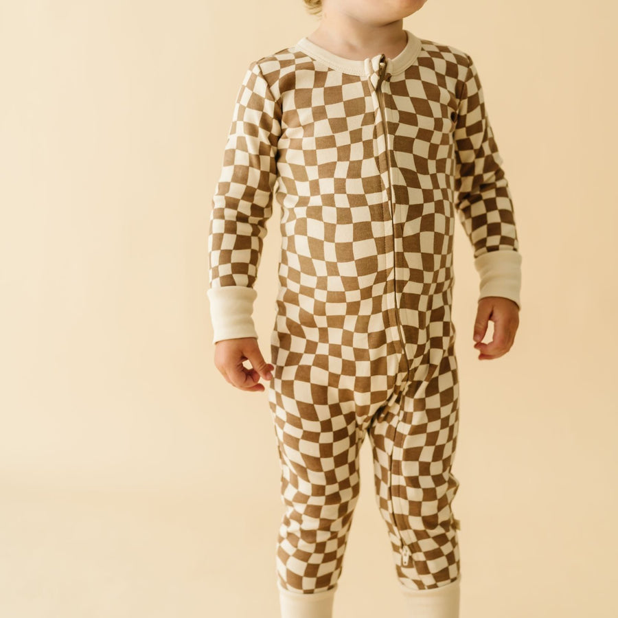 Organic 2-Way Zip Romper - Groovy by Makemake