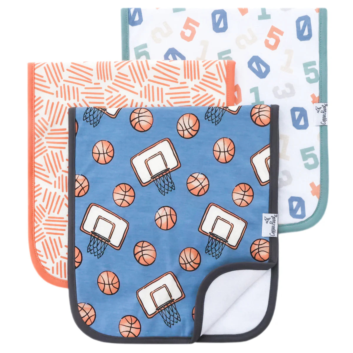 Burp Cloths Dunk by Copper Pearl