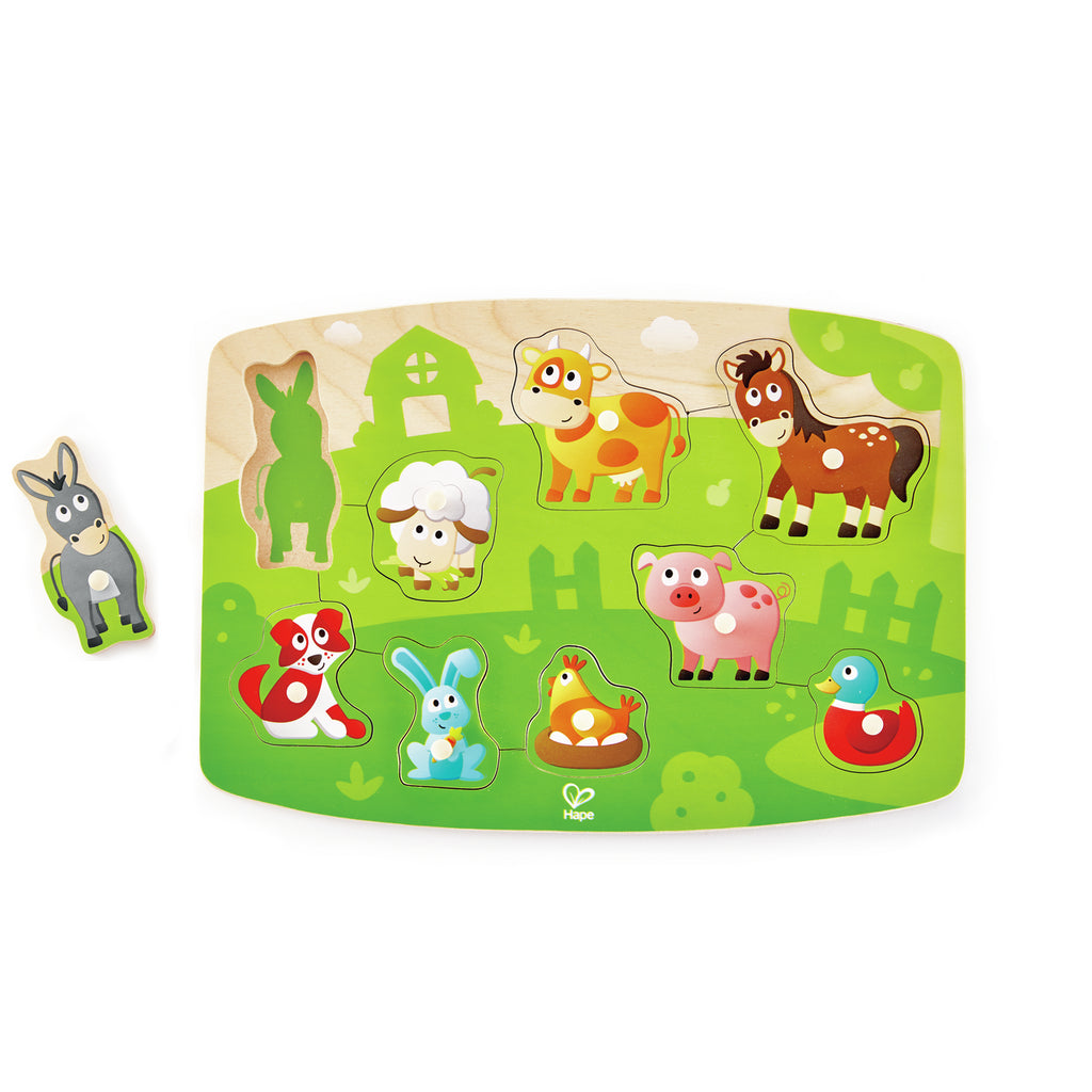 Farmyard Peg Puzzle by Hape