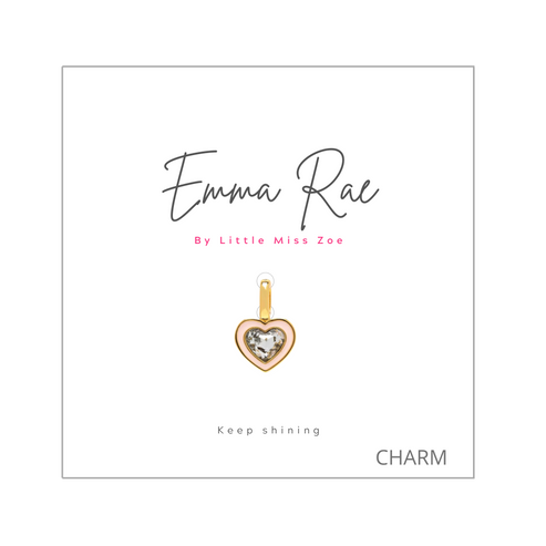 Individual Clip-On Charm- Crystal Heart by Little Miss Zoe