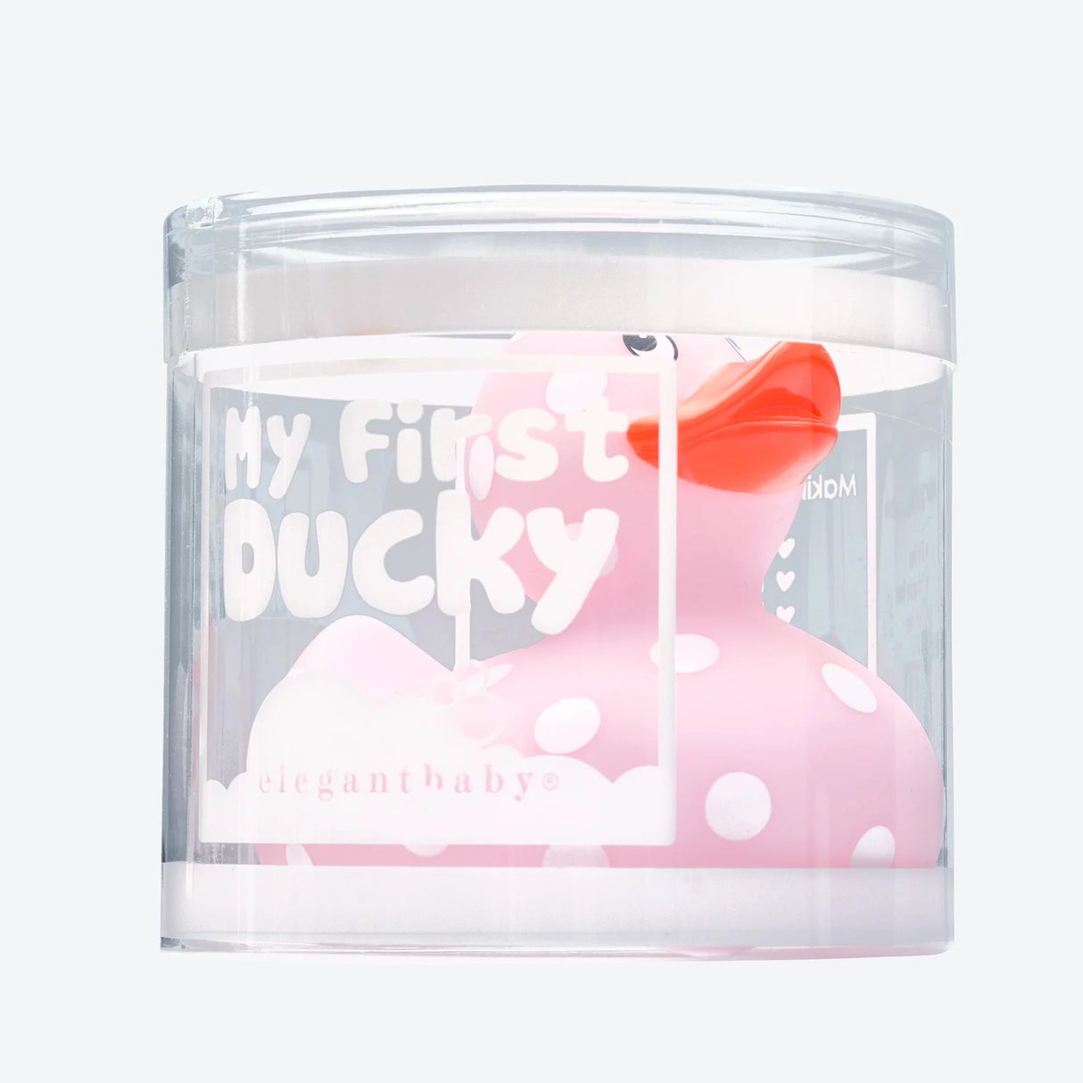 Pink Polka Dot Rubber Duckie by Elegant Baby