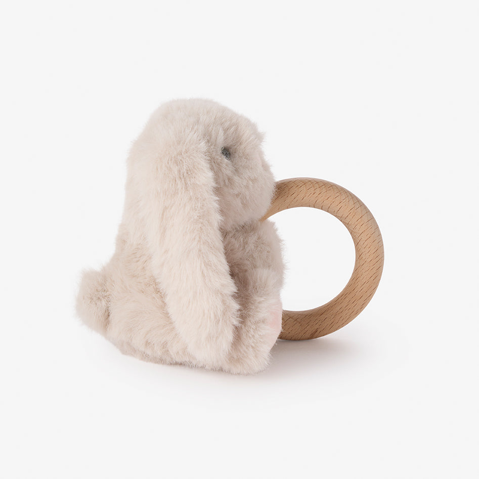 Elegant Baby - Wood Ring Rattles - Bunny