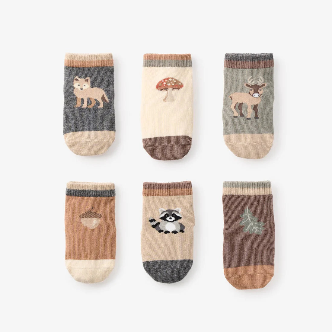 Wildnerness Non Slip Baby Socks 6 pk by Elegant Baby
