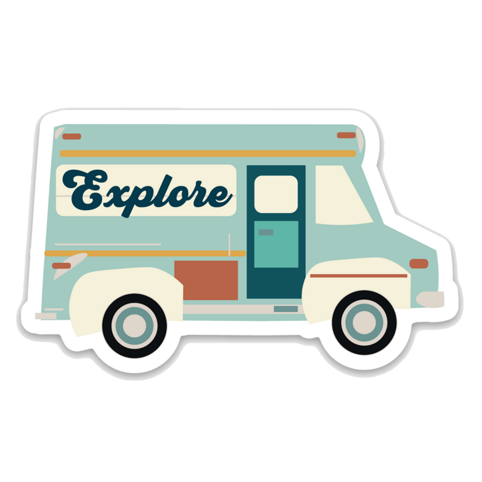 Lucy's Room Explore Camper Van Sticker by Emerson and Friends