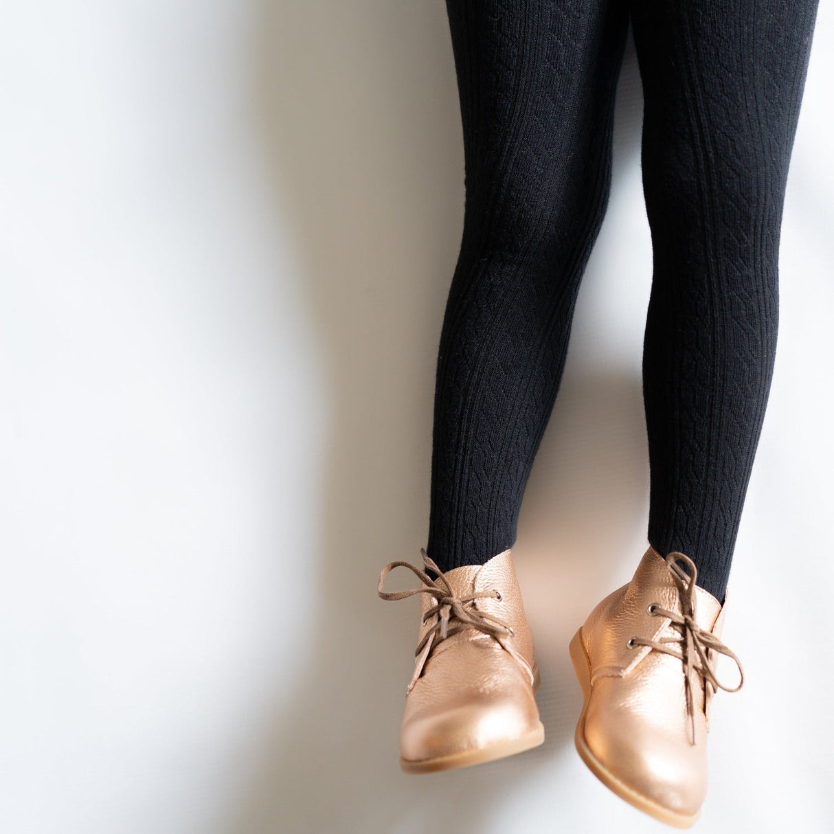 Black Cable Knit Tights by Little Stocking Co.