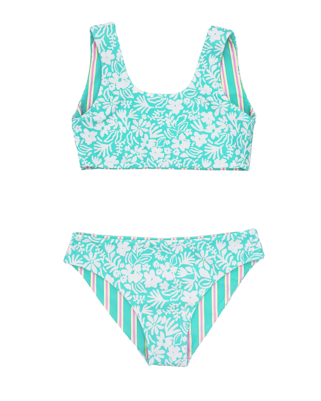 Island Hopper Reversible Bikini in Pool Blue by Feather 4 Arrow