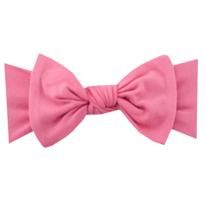 Knit Headband Bow in Flamingo by Copper Pearl