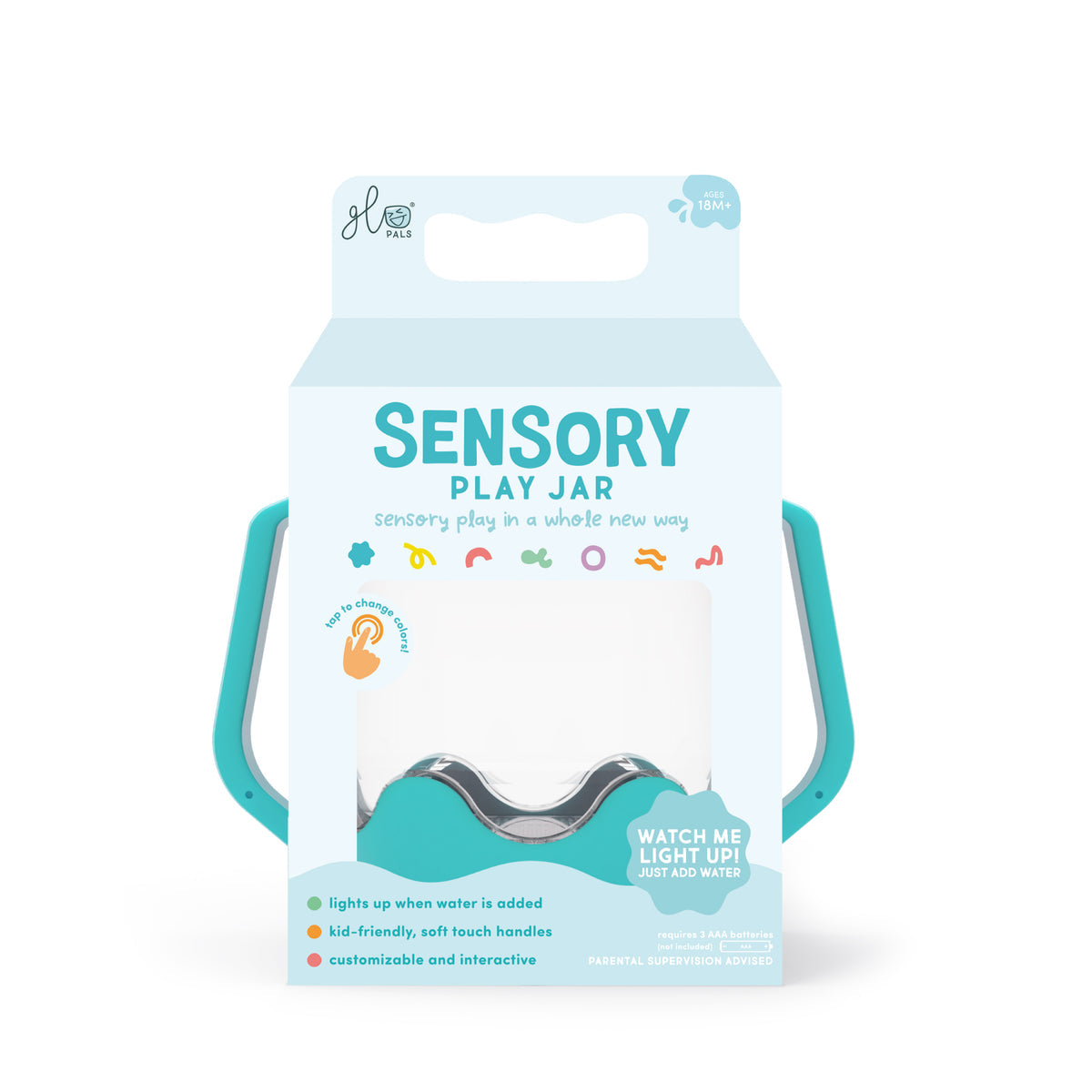 Teal Sensory Jar by Glo Pals
