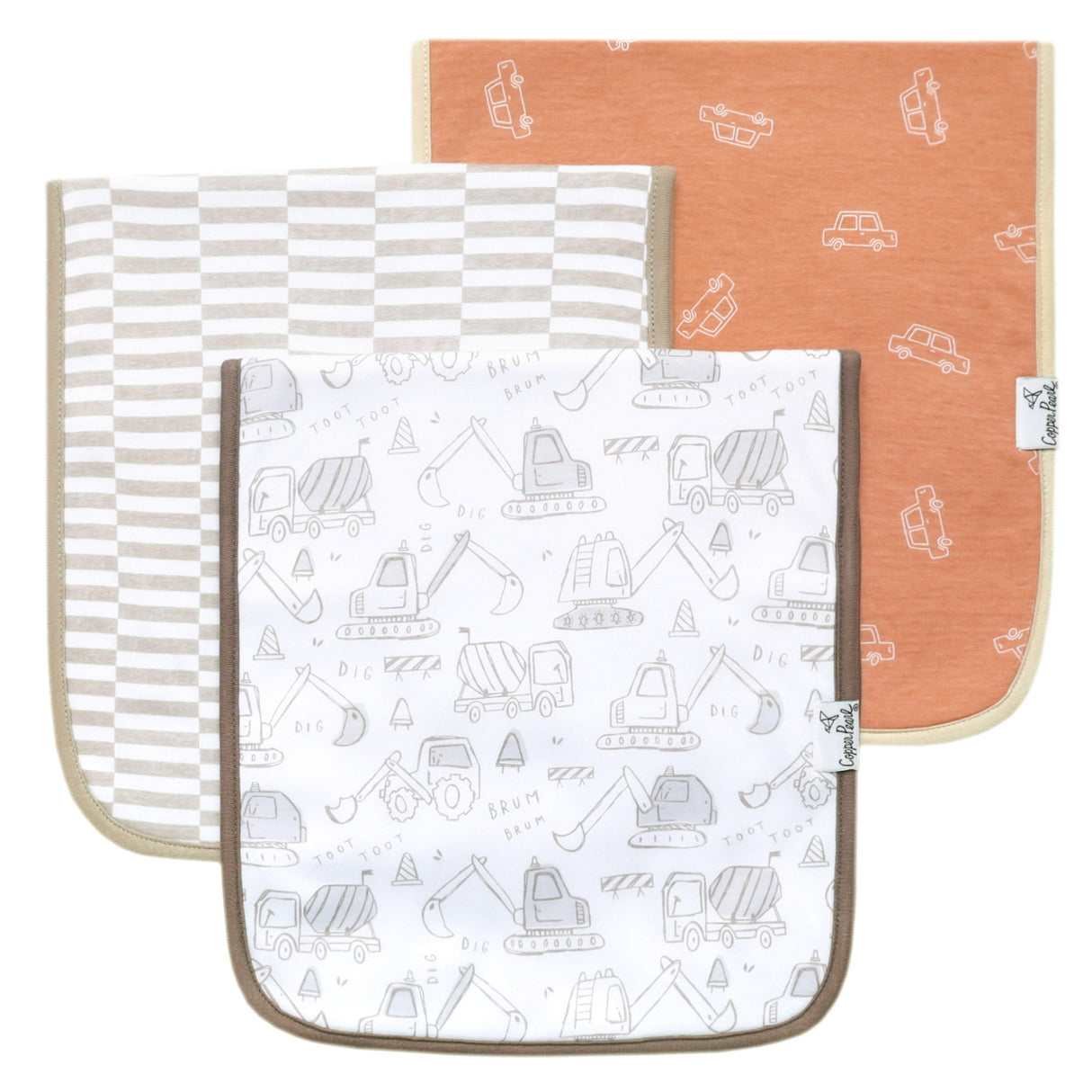 Premium Burp Cloths- Gage by Copper Pearl
